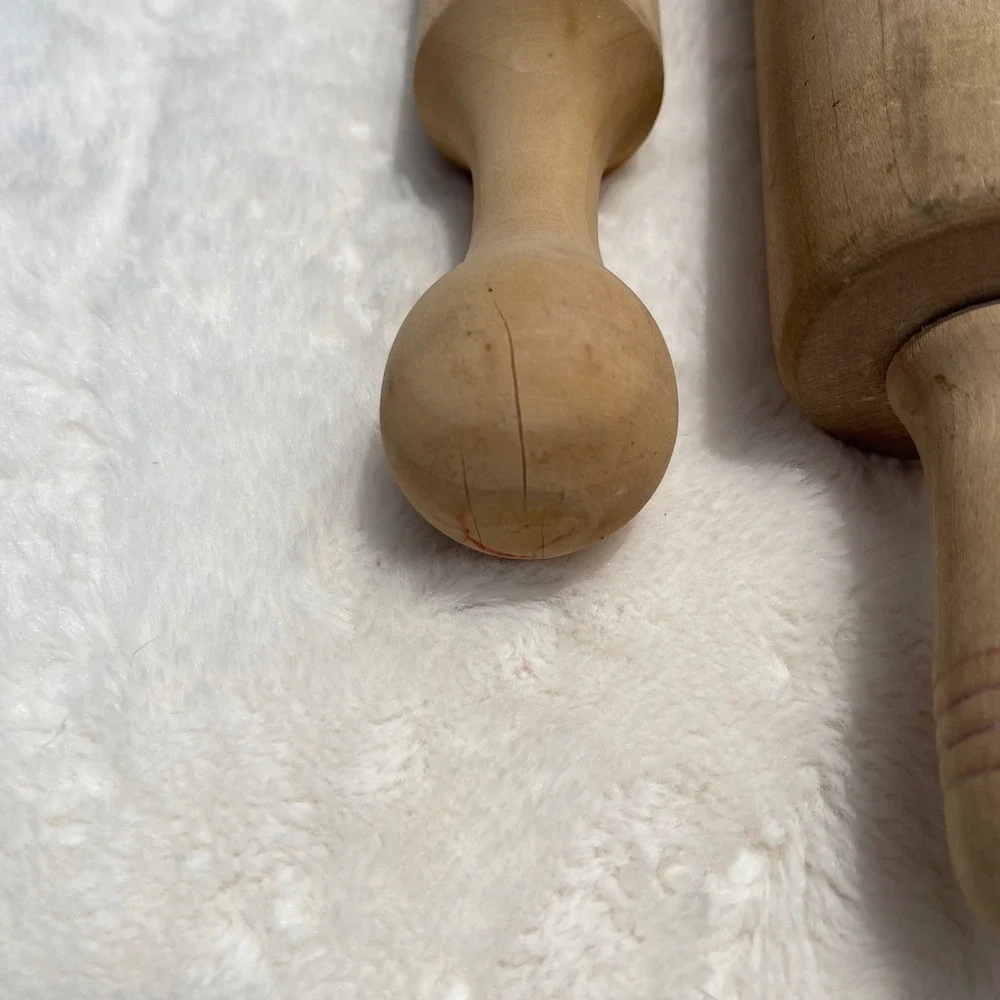 Vintage Wooden Rolling Pin Pestle Masher Set of 3 Primitive Farmhouse Kitchen